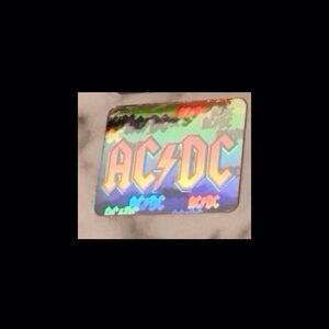 Rockcards Rock Cards Hologram AC/DC AC DC Band Sticker
